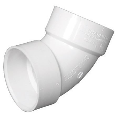 Charlotte Pipe And Foundry Charlotte Pipe Schedule 40 4 in. Hub X 4 in. D Hub PVC Elbow 1 pk PVC003191200